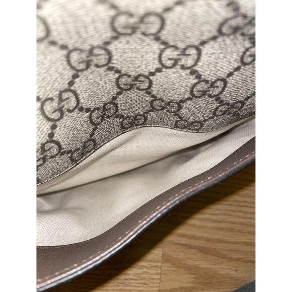 Gucci GG Supreme Neo Vintage Small Messenger Shoulder Bag Canvas Brown Open Box - Picture 10 of 16